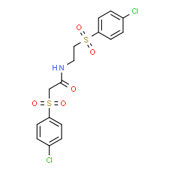 2-[(4-CHLOROPHENYL)SULFONYL]-N-(2-[(4-CHLOROPHENYL)SULFONYL]ETHYL)ACETAMIDE结构式