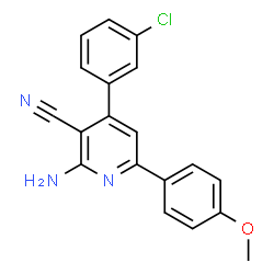 2-Amino-4-(3-chlorophenyl)-6-(4-methoxyphenyl)nicotinonitrile structure