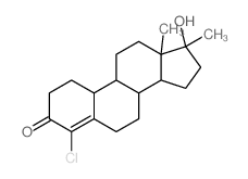 ESTR-4-EN-3-ONE, 4-CHLORO-17-beta-HYDROXY-17-METHYL- Structure