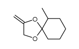 6-Methyl-2-methylen-1,4-dioxaspiro[4.5]decan结构式