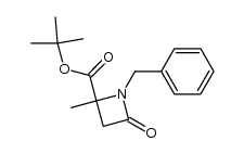 1-benzyl-4-tert-butoxycarbonyl-4-methyl-2-azetidinone结构式