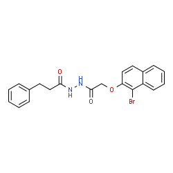 N'-{[(1-bromo-2-naphthyl)oxy]acetyl}-3-phenylpropanohydrazide结构式