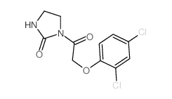 2-Imidazolidinone,1-[2-(2,4-dichlorophenoxy)acetyl]- Structure