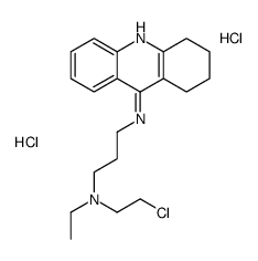 N'-(2-chloroethyl)-N'-ethyl-N-(1,2,3,4-tetrahydroacridin-9-yl)propane-1,3-diamine,dihydrochloride结构式