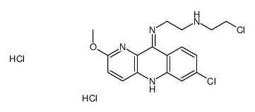 N-(2-chloroethyl)-N'-(7-chloro-2-methoxybenzo[b][1,5]naphthyridin-10-yl)ethane-1,2-diamine,dihydrochloride结构式