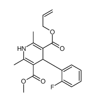 3-O-methyl 5-O-prop-2-enyl 4-(2-fluorophenyl)-2,6-dimethyl-1,4-dihydropyridine-3,5-dicarboxylate结构式