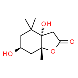 2(3H)-Benzofuranone, hexahydro-3a,6-dihydroxy-4,4,7a-trimethyl-, (3aR,6R,7aS)-rel-(-)- (9CI)结构式