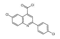 6-chloro-2-(4-chlorophenyl)quinoline-4-carbonyl chloride结构式