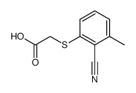 (2-cyano-3-methyl-phenylsulfanyl)-acetic acid Structure