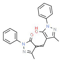 2,4-dihydro-4-[(5-hydroxy-3-methyl-1-phenyl-1H-pyrazol-4-yl)methylene]-5-methyl-2-phenyl-3H-pyrazol-3-one Structure