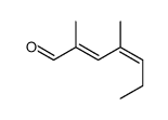 2,4-dimethylhepta-2,4-dienal structure