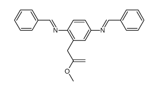 2-(2-methoxy-2-propenyl)-N1,N4-di[(E)-phenylmethylidene]-benzene-1,4-diamine Structure