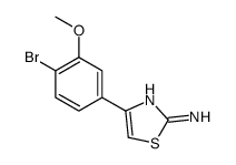 4-(4-bromo-3-methoxyphenyl)-1,3-thiazol-2-amine结构式