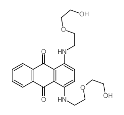 1,4-Bis{[2-(2-hydroxyethoxy)ethyl]amino}anthra-9,10-quinone结构式