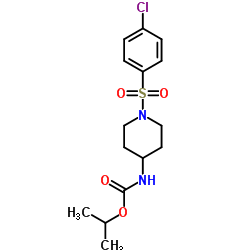 Isopropyl {1-[(4-chlorophenyl)sulfonyl]-4-piperidinyl}carbamate结构式