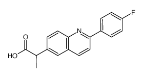 α-methyl-2-(p-fluorophenyl)-6-quinolineacetic acid Structure