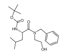 (S)-{1-[N-(2-hydroxyethyl)-N-benzylcarbamoyl]-3-methylbutyl}carbamic acid tert-butyl ester结构式