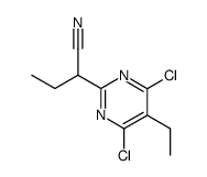 2-(4,6-dichloro-5-ethyl-pyrimidin-2-yl)-butyronitrile Structure