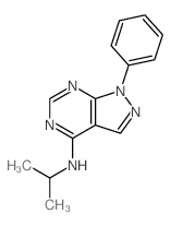 1H-Pyrazolo[3,4-d]pyrimidin-4-amine,N-(1-methylethyl)-1-phenyl- Structure