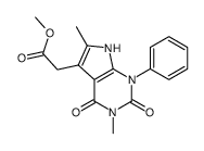 methyl 2-(3,6-dimethyl-2,4-dioxo-1-phenyl-7H-pyrrolo[2,3-d]pyrimidin-5-yl)acetate结构式