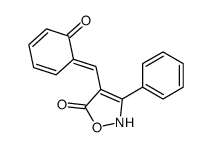 4-[(6-oxocyclohexa-2,4-dien-1-ylidene)methyl]-3-phenyl-2H-1,2-oxazol-5-one Structure