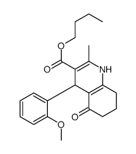 butyl 4-(2-methoxyphenyl)-2-methyl-5-oxo-4,6,7,8-tetrahydro-1H-quinoline-3-carboxylate结构式