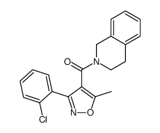 [3-(2-chlorophenyl)-5-methyl-1,2-oxazol-4-yl]-(3,4-dihydro-1H-isoquinolin-2-yl)methanone Structure