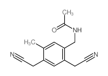 N-[[2,4-bis(cyanomethyl)-5-methyl-phenyl]methyl]acetamide Structure