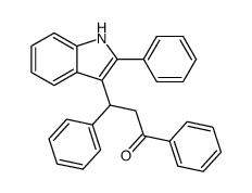 1,3-diphenyl-3-(2-phenyl-1H-indol-3-yl)propan-1-one Structure