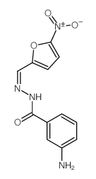 Benzoic acid, 3-amino-,2-[(5-nitro-2-furanyl)methylene]hydrazide Structure