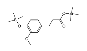 3-[3-Methoxy-4-[(trimethylsilyl)oxy]phenyl]propionic acid trimethylsilyl ester Structure