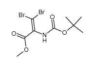 N-tert-butoxycarbonyl-β,β-dibromodehydroalanine methyl ester Structure