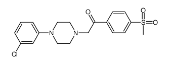 2-[4-(3-chlorophenyl)piperazin-1-yl]-1-(4-methylsulfonylphenyl)ethanone结构式