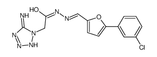2-(5-aminotetrazol-1-yl)-N-[(E)-[5-(3-chlorophenyl)furan-2-yl]methylideneamino]acetamide结构式