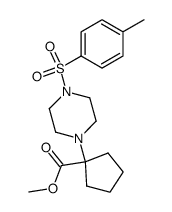 1-[4-(Toluene-4-sulfonyl)-piperazin-1-yl]-cyclopentanecarboxylic acid methyl ester Structure