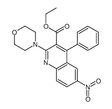 ethyl 2-morpholin-4-yl-6-nitro-4-phenylquinoline-3-carboxylate结构式