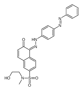 6-hydroxy-N-(2-hydroxyethyl)-N-methyl-5-[[4-(phenylazo)phenyl]azo]naphthalene-2-sulphonamide Structure