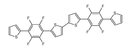 2-(2,3,5,6-tetrafluoro-4-thiophen-2-ylphenyl)-5-[5-(2,3,5,6-tetrafluoro-4-thiophen-2-ylphenyl)thiophen-2-yl]thiophene Structure