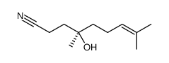(4R)-4-hydroxy-4,8-dimethylnon-7-enenitrile Structure
