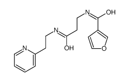 N-[3-oxo-3-(2-pyridin-2-ylethylamino)propyl]furan-3-carboxamide结构式