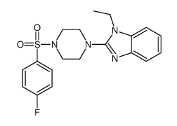 Piperazine, 1-(1-ethyl-1H-benzimidazol-2-yl)-4-[(4-fluorophenyl)sulfonyl]- (9CI) Structure