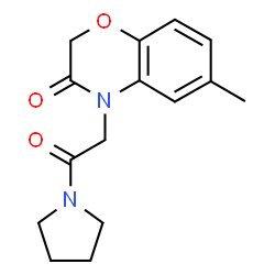 Pyrrolidine, 1-[(2,3-dihydro-6-methyl-3-oxo-4H-1,4-benzoxazin-4-yl)acetyl]- (9CI) Structure