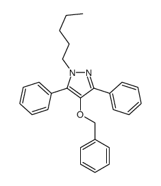 1-pentyl-3,5-diphenyl-4-phenylmethoxypyrazole结构式