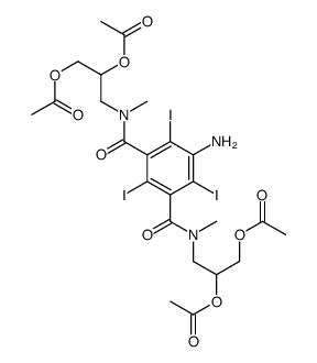 5-Amino-N1,N3-bis[2,3-bis(acetyloxy)propyl]-2,4,6-triiodo-N1,N3-dimethyl-1,3-benzenedicarboxamide Structure