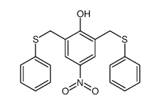 4-nitro-2,6-bis(phenylsulfanylmethyl)phenol结构式