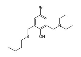 4-bromo-2-(butylsulfanylmethyl)-6-(diethylaminomethyl)phenol Structure