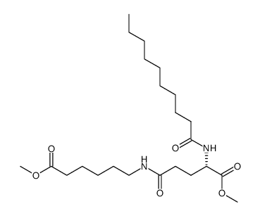 6-((S)-4-Decanoylamino-4-methoxycarbonyl-butyrylamino)-hexanoic acid methyl ester结构式