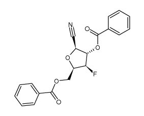 ((2R,3S,4S,5S)-4-(benzoyloxy)-5-cyano-3-fluorotetrahydrofuran-2-yl)methyl benzoate结构式