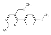 2-Pyrimidinamine,4-(4-methoxyphenyl)-5-[(methylthio)methyl]- Structure