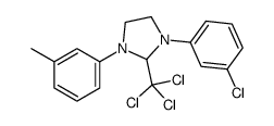 1-(3-chlorophenyl)-3-(3-methylphenyl)-2-(trichloromethyl)imidazolidine Structure